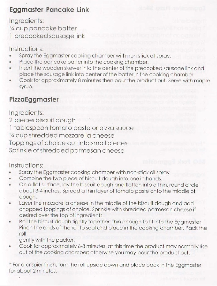 Rollie Egg Master Recipes