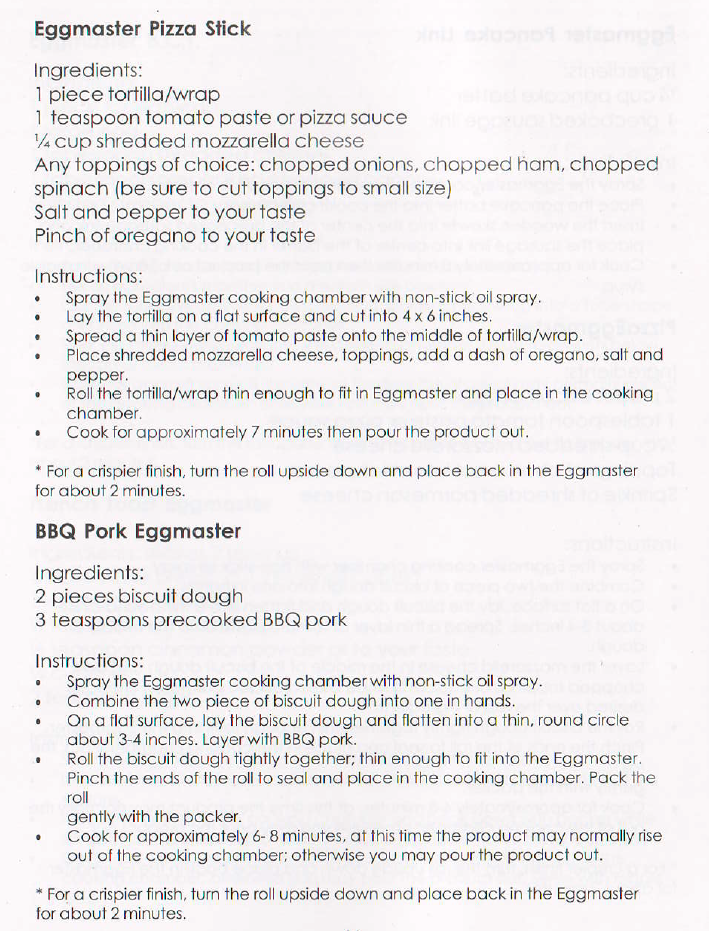 Rollie Egg Master Recipes