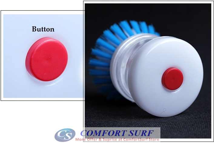 Creative & Convenient Liquid Presser Dishwashing Kitcheb Home Cleaning Brush