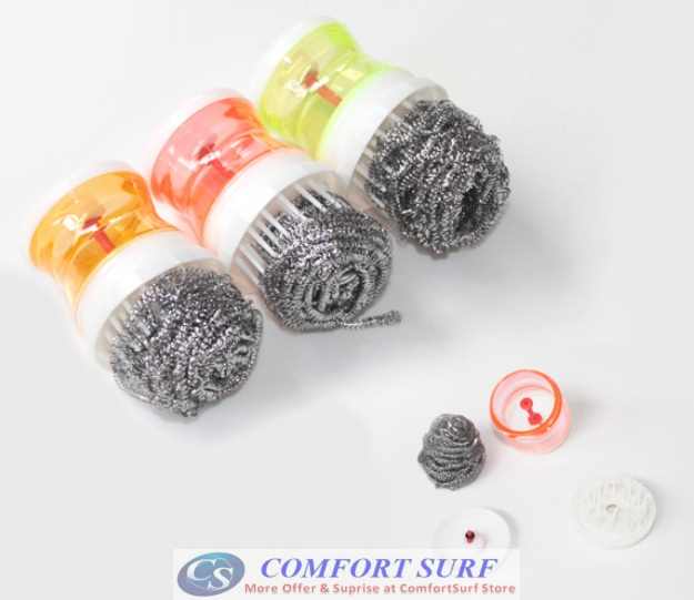 Creative & Convenient Liquid Presser Dishwashing Kitcheb Home Cleaning Brush