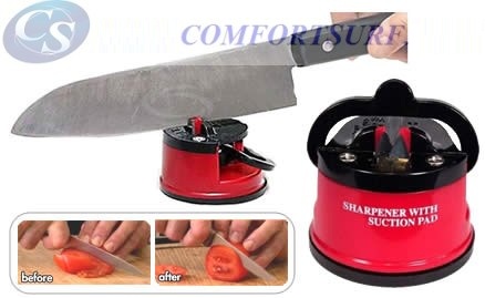 Knife Sharpener with Suction Pad base with Tungsten Steel Grinders