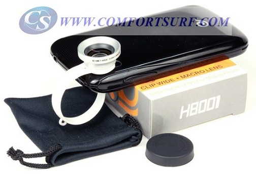Detachable Clip Wide & Macro Lens for Mobile Phone