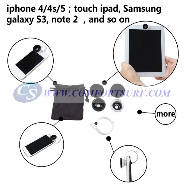 Detachable Clip Wide & Macro Lens for Mobile Phone