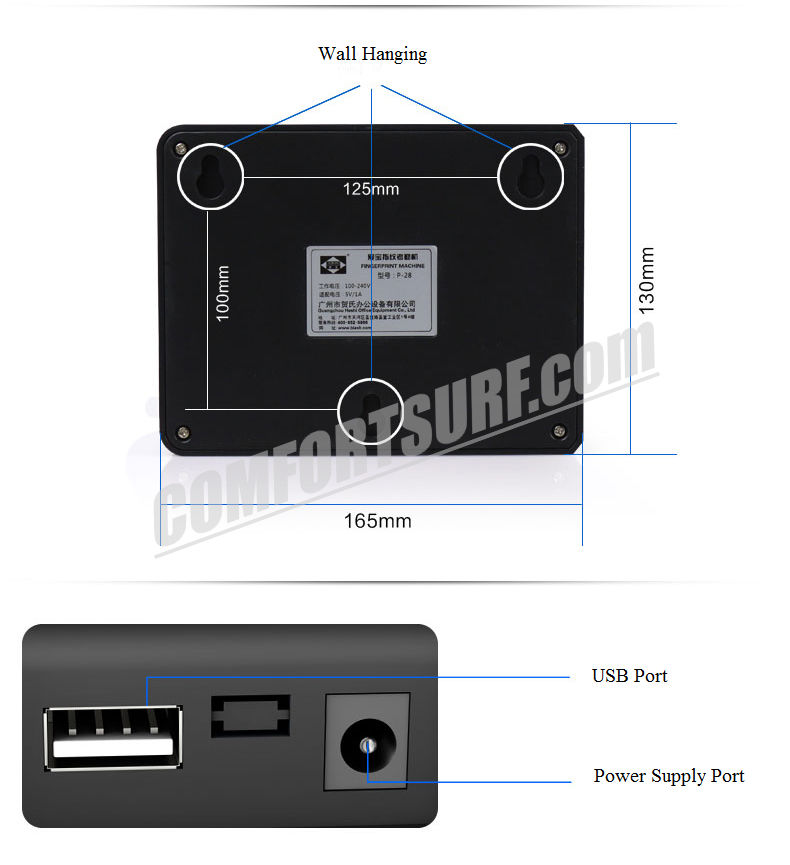 ORIGINAL AIBAO P-28 Quality Biometric Fingerprint Time Attendance System Device
