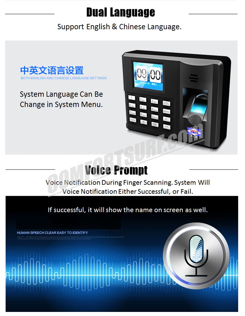 ORIGINAL AIBAO P-28 Quality Biometric Fingerprint Time Attendance System Device