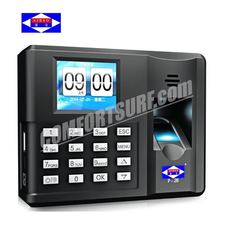 ORIGINAL AIBAO P-28 Quality Biometric Fingerprint Time Attendance System Device