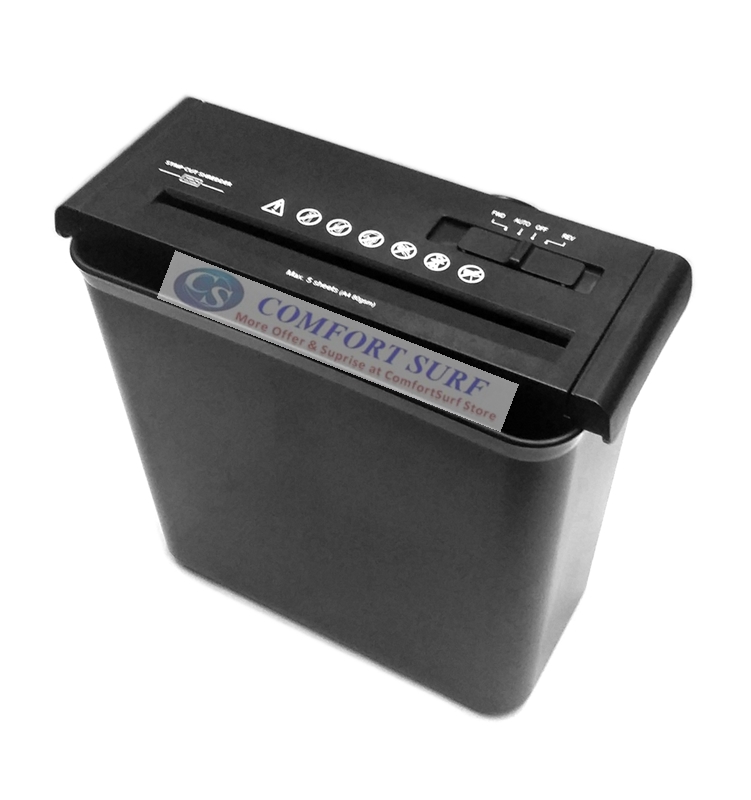 Ceboer Mini Office 6.8mm Paper Shredder Confidential Cutter Strip Cut With 10L Basket