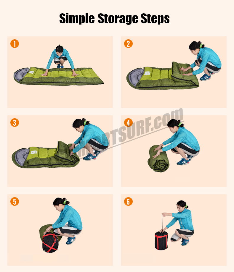 Extra Thick 1.15KG Sundick Portable Sleeping Bag for Outdoor Travel Camping and Hiking