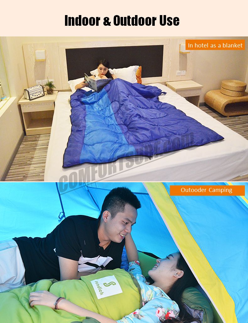 Extra Thick 1.15KG Sundick Portable Sleeping Bag for Outdoor Travel Camping and Hiking