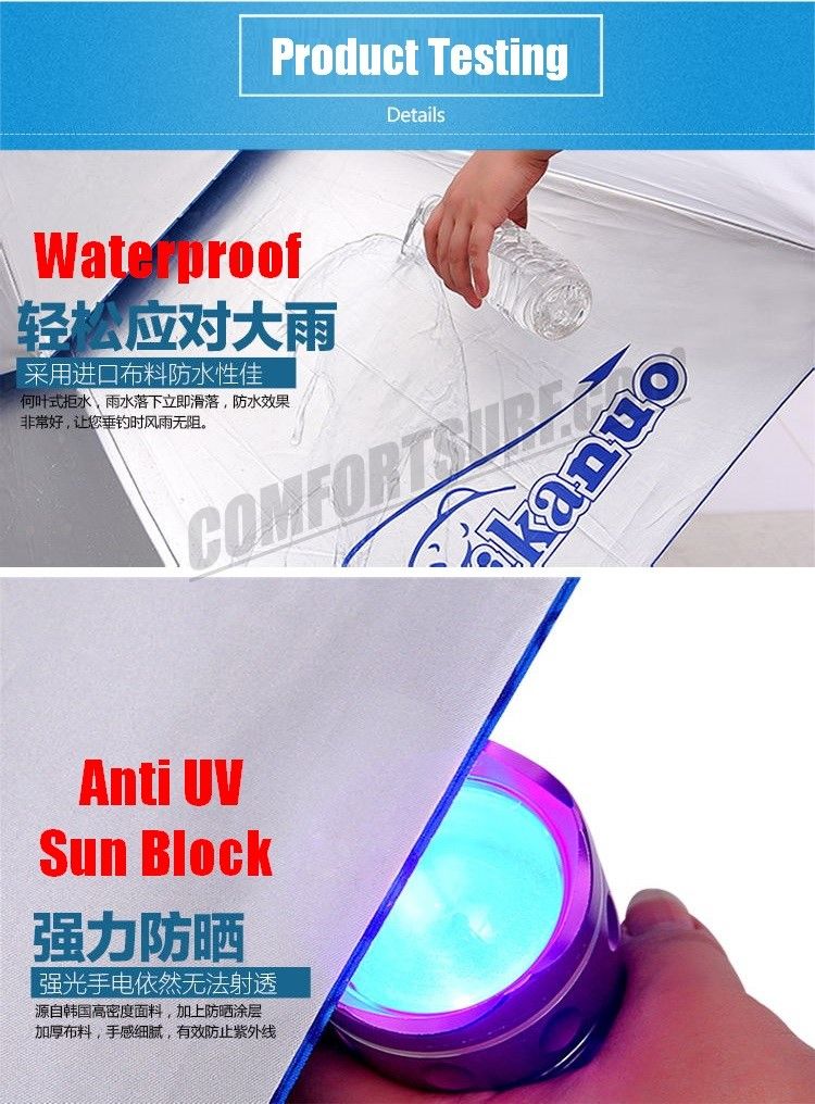 CP016 Mikanuo 2.0M / 2.2m Foldable Outdoor Canopy 360 Rotating Sunshade Fishing Umbrella Tent Anti-UV Sunscreen Umbrellas