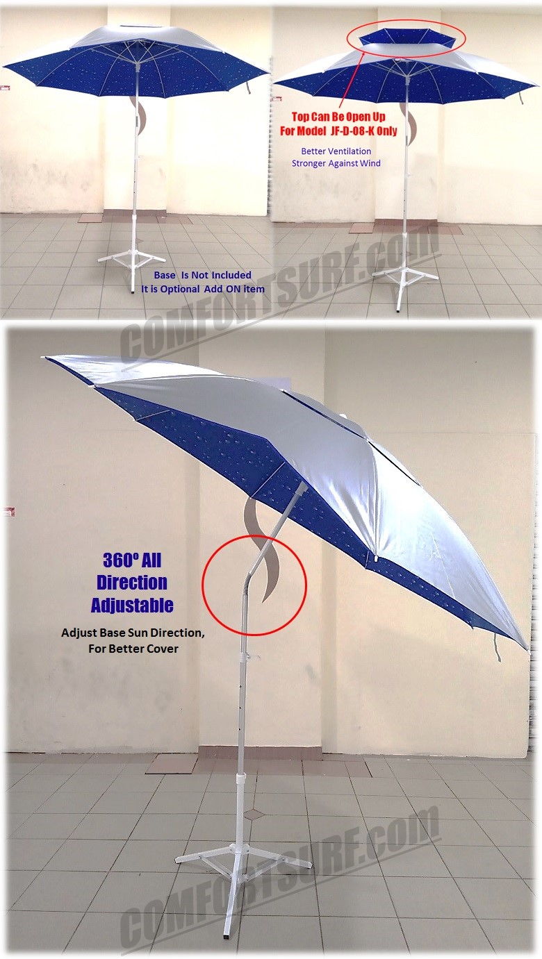 CP016 Mikanuo 2.0M / 2.2m Foldable Outdoor Canopy 360 Rotating Sunshade Fishing Umbrella Tent Anti-UV Sunscreen Umbrellas