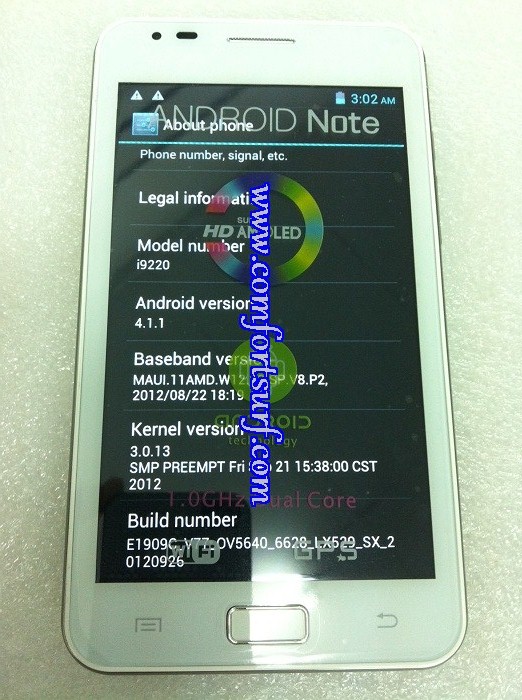Haipai i9227 i9220 MTK6577 Galaxy Note Smart Phone