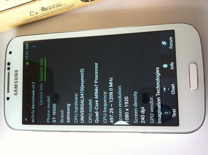 Samsung S4 i9500 1:1 Copy Dual Sim MTK6589 QuadCore 12.0 Mpixel 5 inch Android 4.3