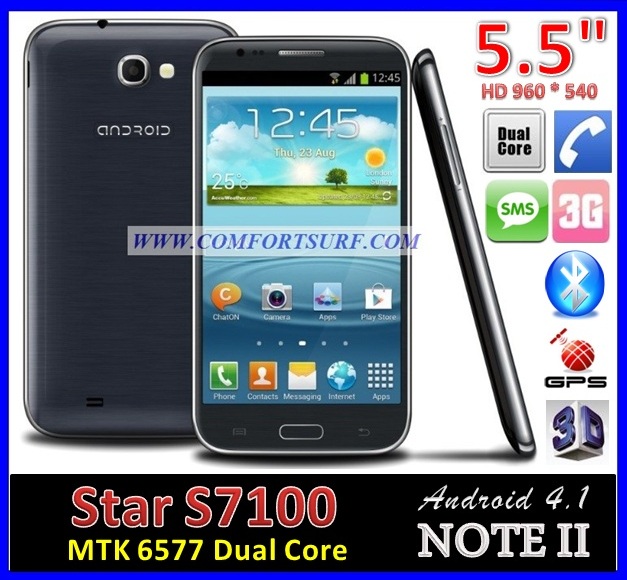 Star S7100 MTK6577 DUal Core Note II 1GB Ram 5.5 Star S7100 MTK6577 DUal Core Note II 1GB Ram 5.5