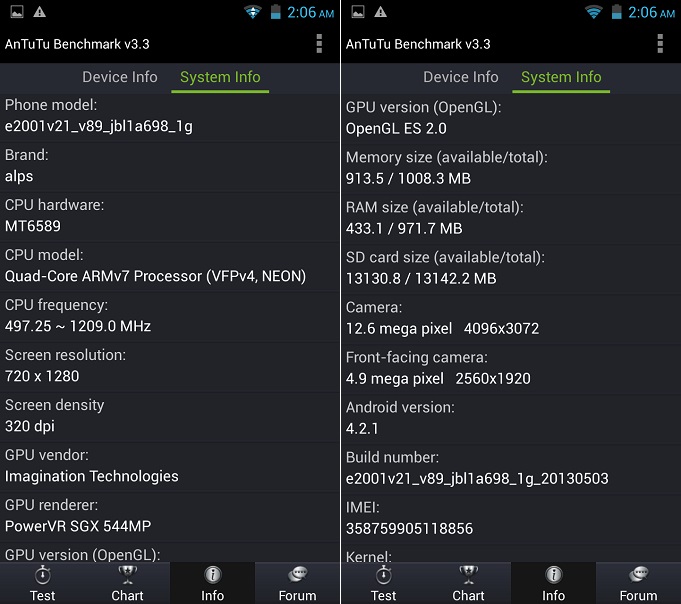 Star S7599 MTK6589 16GB QuadCore 12.0 Mpixel 5.8