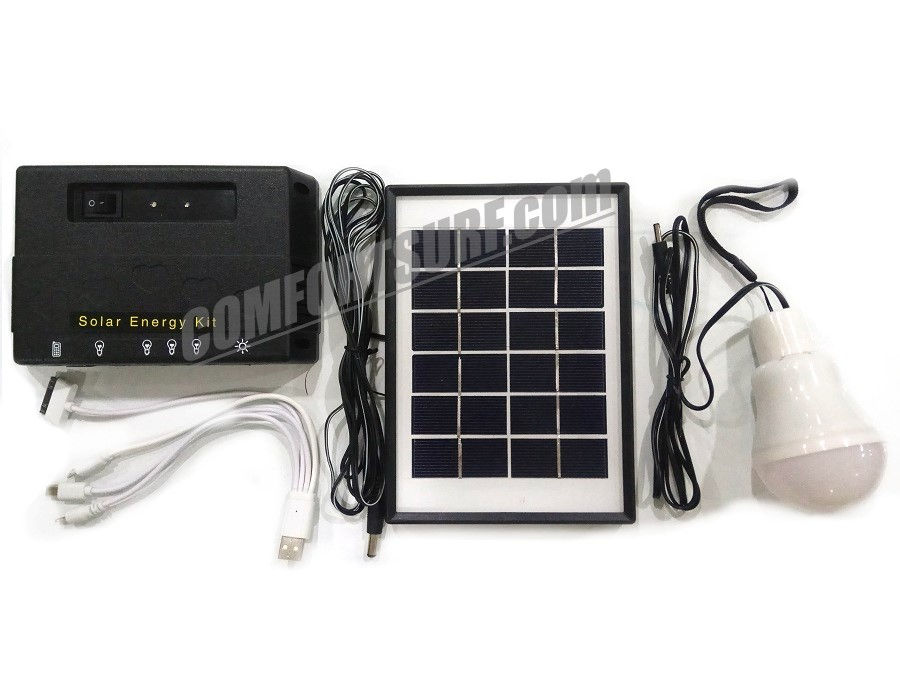 MaxSolar SL022 Portable Solar Powered Lighting System Home Solar Energy Kit With 4X lighting Port + USB Powerbank Charging