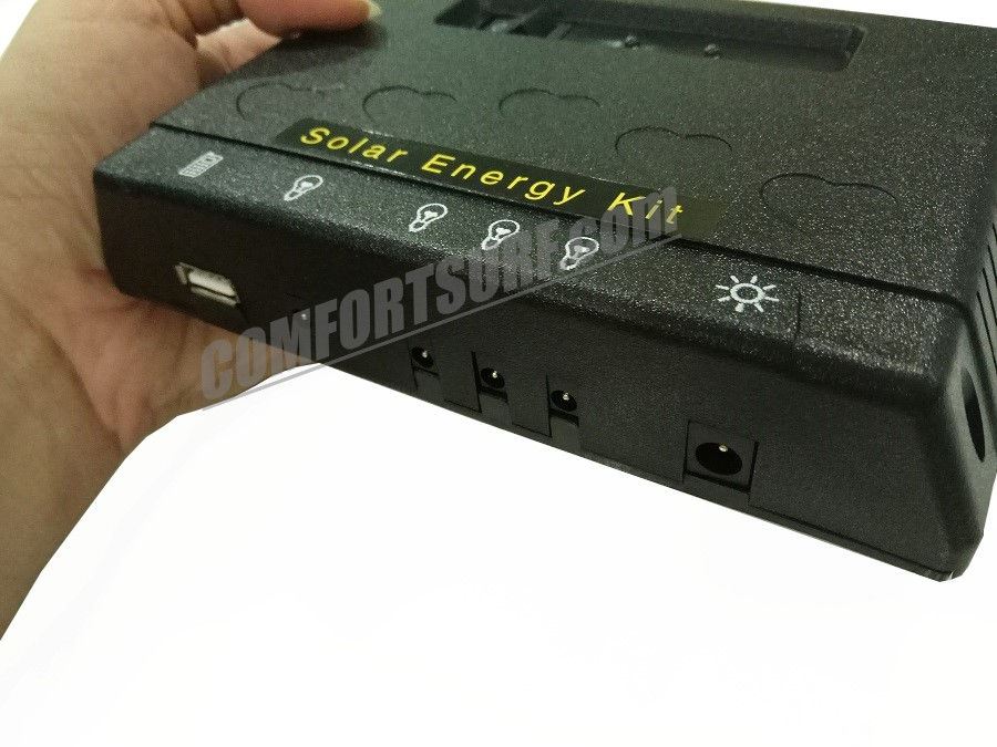 MaxSolar SL022 Portable Solar Powered Lighting System Home Solar Energy Kit With 4X lighting Port + USB Powerbank Charging