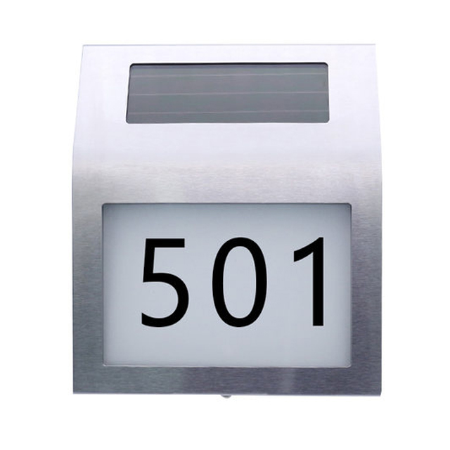 MaxSolar Solar Powered Back LIT Lighted Sign House Number Plaque Nombor Rumah