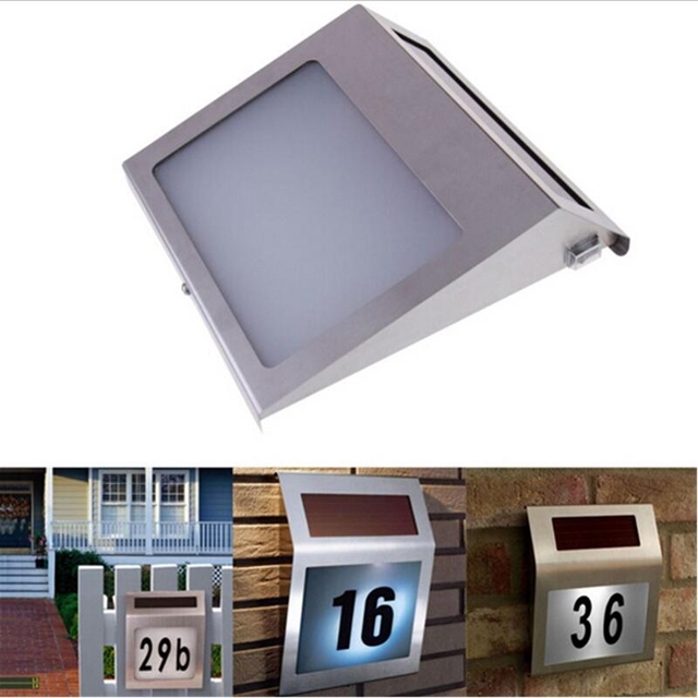 MaxSolar Solar Powered Back LIT Lighted Sign House Number Plaque Nombor Rumah