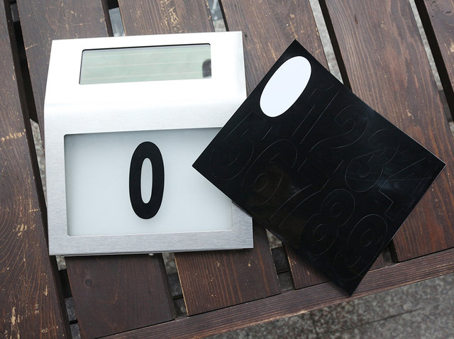 MaxSolar Solar Powered Back LIT Lighted Sign House Number Plaque Nombor Rumah