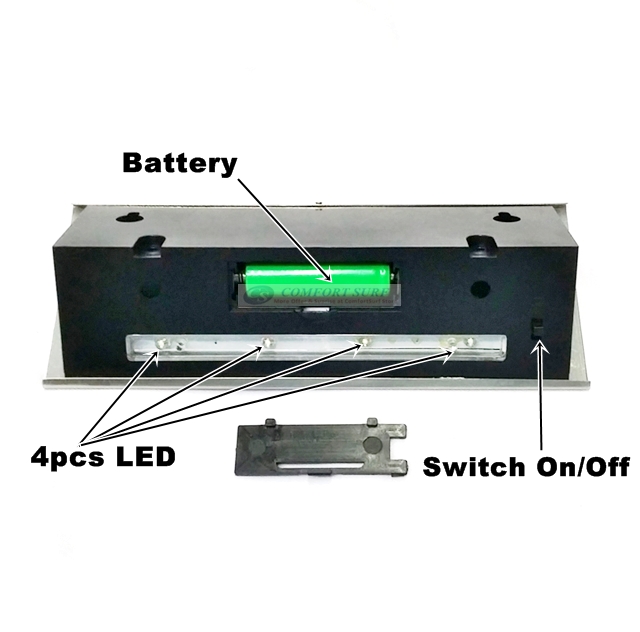 MaxSolar SL029 Solar Powered Back LIT Lighted Sign House Number Plaque Lampu Rumah