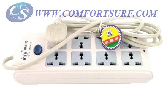 8 in 1 Power Extension Plug Socket with Hidden Quadband GSM Listening Spy Device