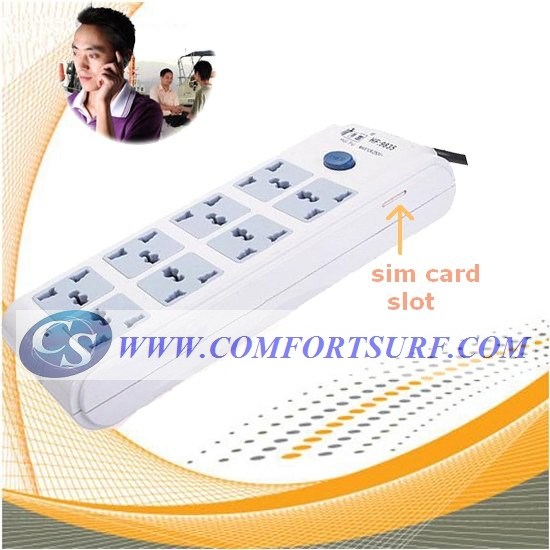 8 in 1 Power Extension Plug Socket with Hidden Quadband GSM Listening Spy Device