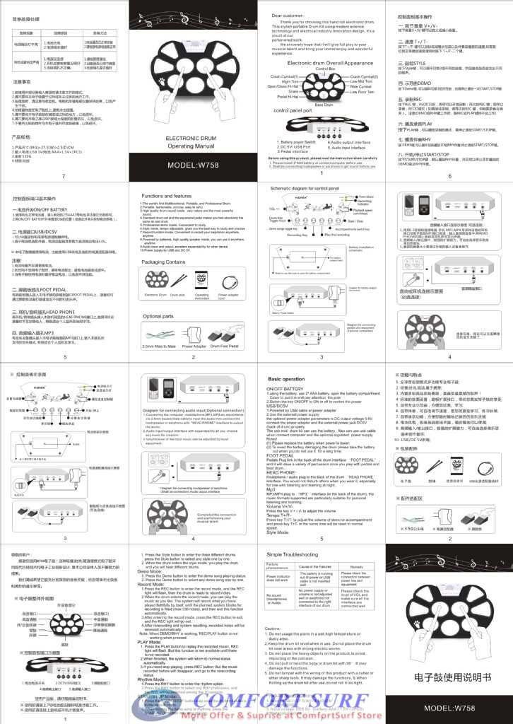 Portable Multifunction Professional Roll Up Electronic Drum Musical Instrumnet With Pedal Expansion