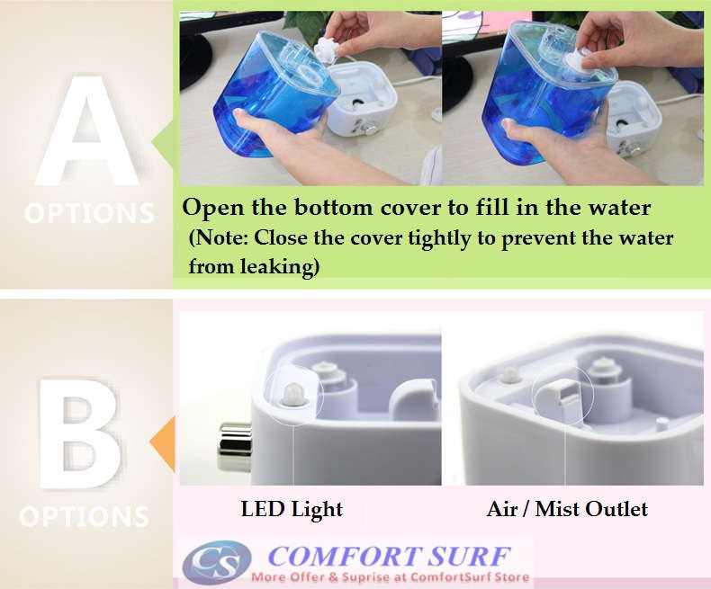 Large Capacity Silent Mode Anion Humidifier Aroma Diffuser