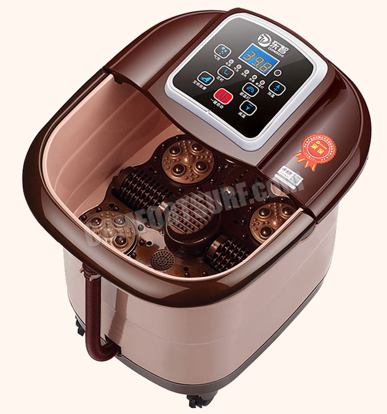 Multifunction Portable Auto Foot Spa Bath Massager Taiji + Roller Style Bubble Heat LED Display Vibration Infrared Relax With Remote Control