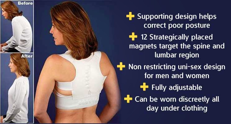 Power magnetic Posture Sport Prevent Chronic Neck and Back Pain Improve Posture!