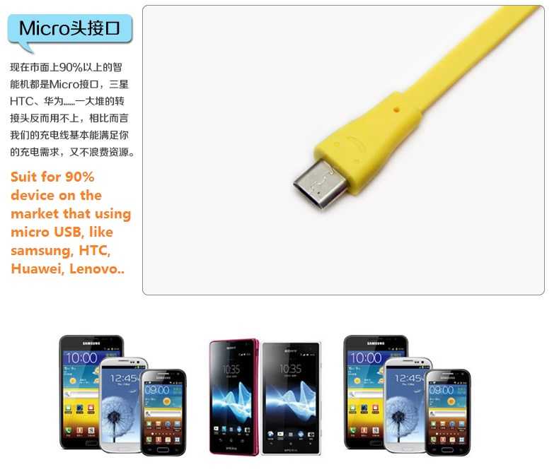 New 3 in 1 Keychain Multifunctional Noodle Style / Charging Cable With LED Light