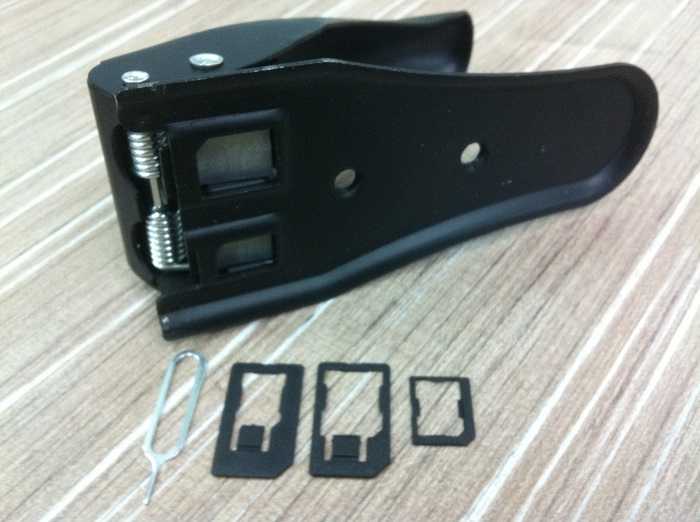 Nano & Micro Dual Double SIM Dual Card 2 in 1 Cutter 3 Adapters