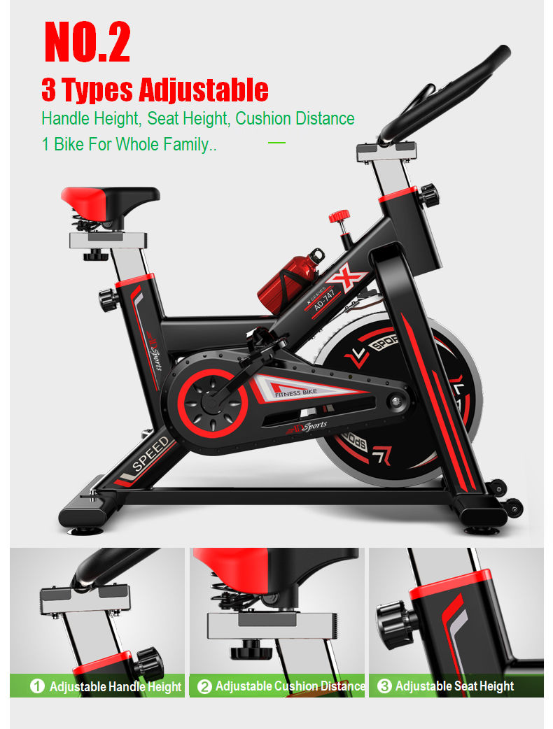 AD Sports AD-747 Luxury Top Home Gym / Fitness Quality Swing Spinning Exercise Bike / Cycling Bike Equipment