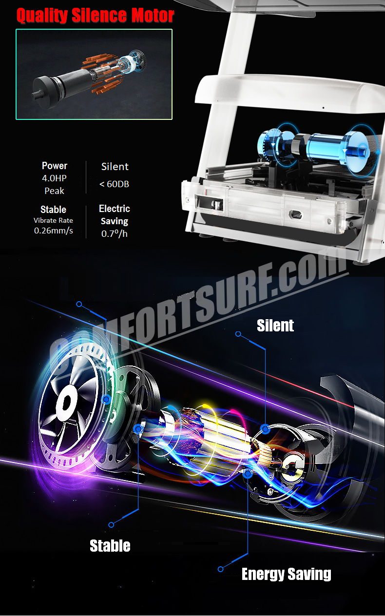 4.0HP ADSports AD919 Motorize Electric Treadmill 61CM Wide Running Platform With Auto Refueling System & 8x Rubber Absorption Damping System