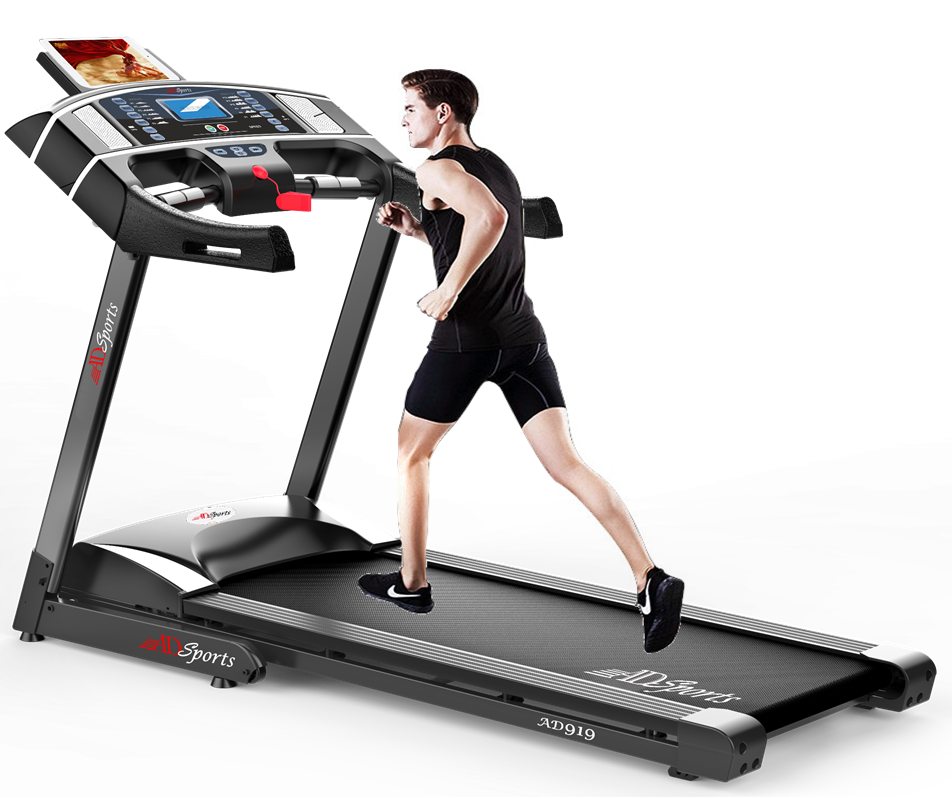 4.0HP ADSports AD919 Motorize Electric Treadmill 61CM Wide Running Platform With Auto Refueling System & 8x Rubber Absorption Damping System
