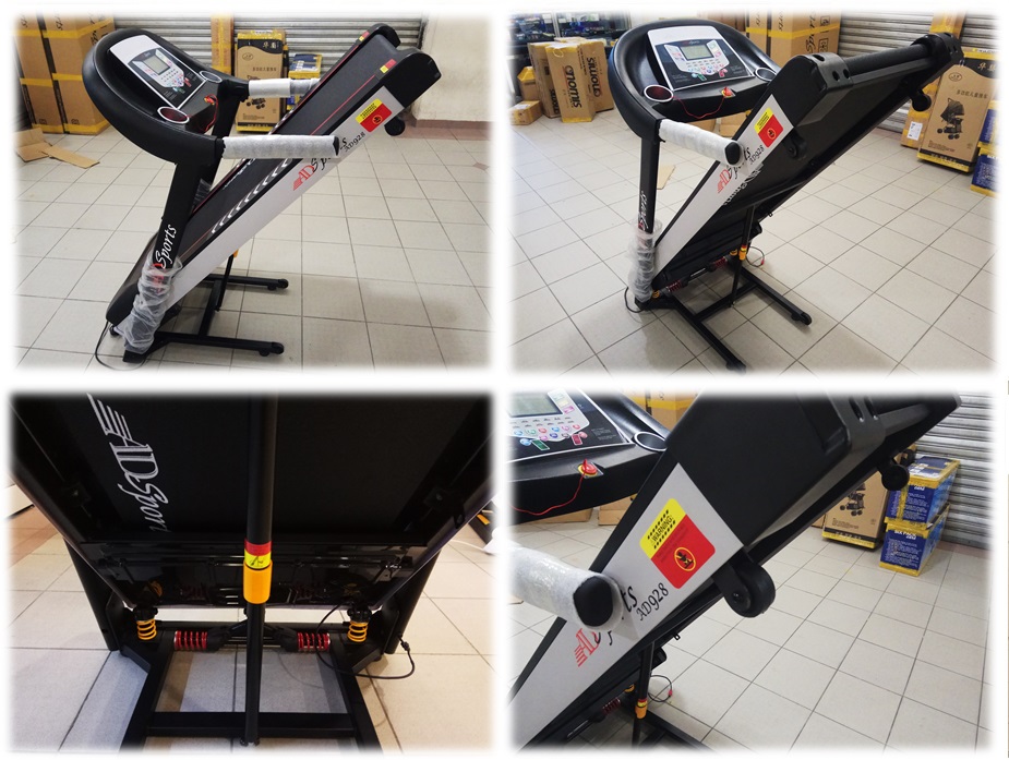 4.0HP ADSports AD928 Motorize Electric Treadmill Manual/Auto Electric Incline Decline 59CM Wide Running Platform With Auto Refueling System & 4 Ways Spring Shock Absorption Damping System