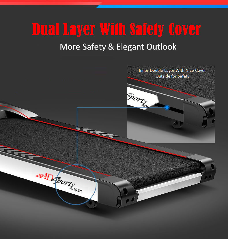 4.0HP ADSports AD928 Motorize Electric Treadmill Manual/Auto Electric Incline Decline 59CM Wide Running Platform With Auto Refueling System & 4 Ways Spring Shock Absorption Damping System