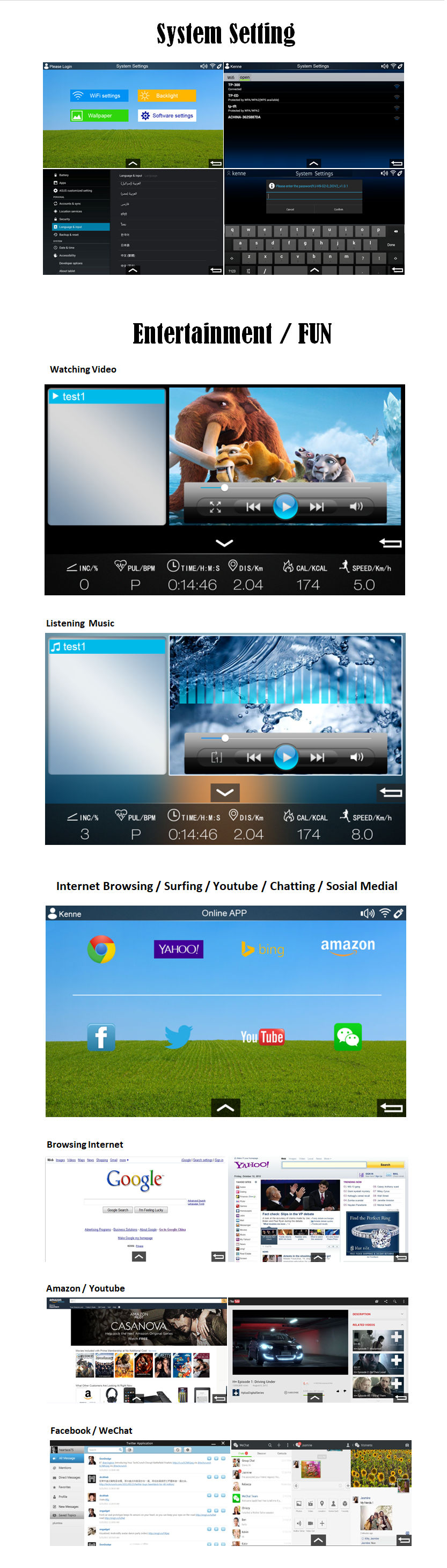 4.5HP ADSports AD980 10inch (Color Touch Screen) / 5inch (Blue Screen) Motorize Electric Treadmill 15 Levels Auto Electric Inclination, 64CM Wide Running Platform With Auto Refueling System & 4 Ways Spring Shock Absorption Damping System