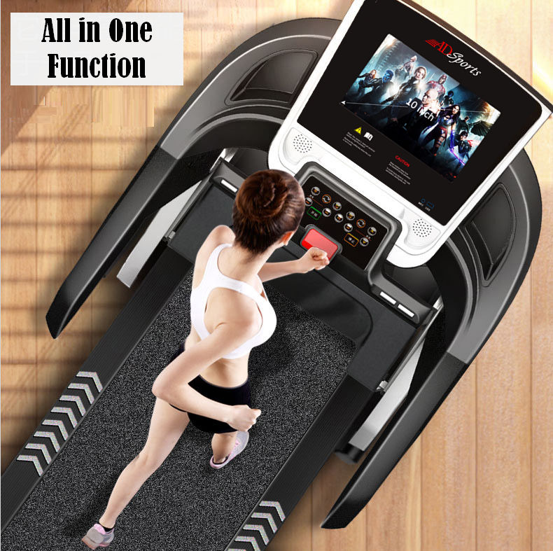 4.5HP ADSports AD980 10inch (Color Touch Screen) / 5inch (Blue Screen) Motorize Electric Treadmill 15 Levels Auto Electric Inclination, 64CM Wide Running Platform With Auto Refueling System & 4 Ways Spring Shock Absorption Damping System