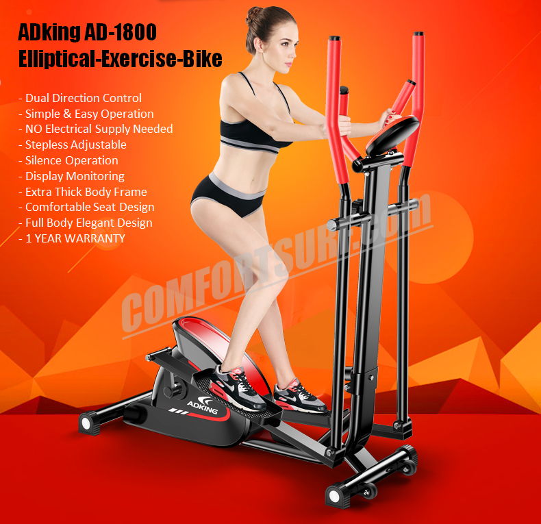 Elliptical Cross Trainer Cardio Exercise Bike Home Fitness Equipment Stepper Space Walk Body Workout