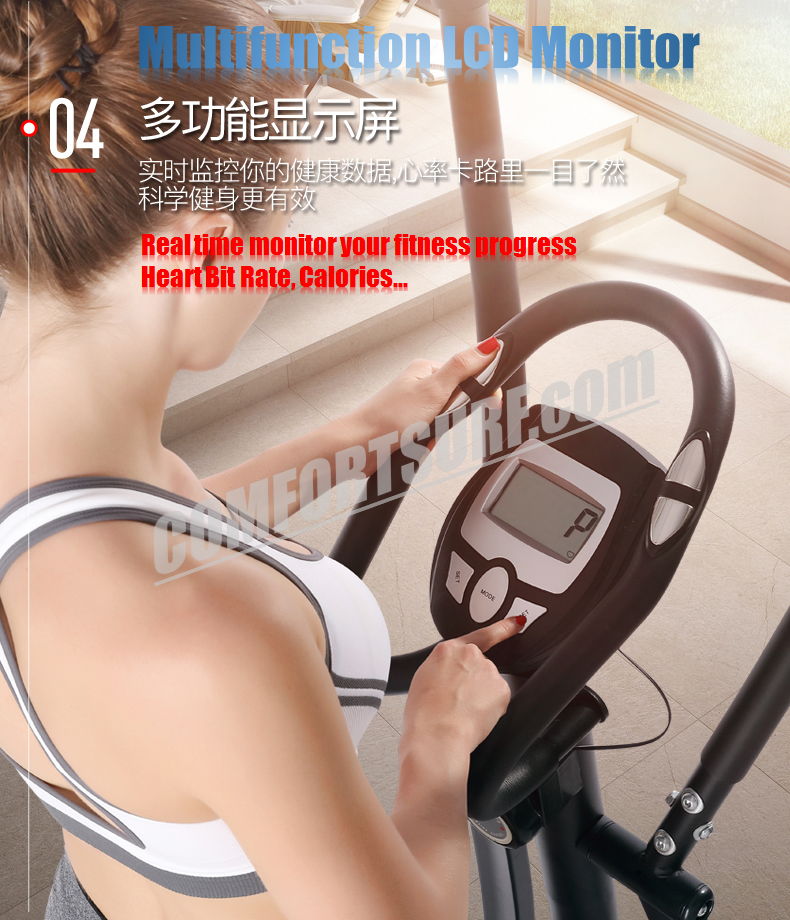Multifunctional Magnectic Elliptical Cross Trainer Twister Cardio Exercise Bike Home Fitness Equipment Stepper Space Walk Body Workout