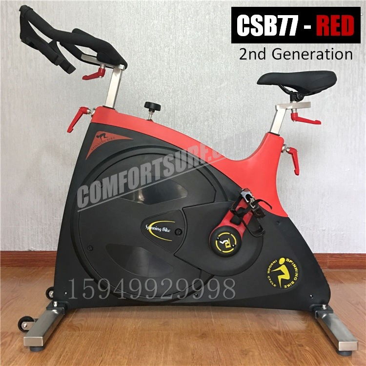 Commercial GYM Room Spinning Exercise Bike 23KG Flywheel, 68KG Stainless Steel Body Frame Multi Adjustable Stable Elegant Design Bicycle Exercise Bike