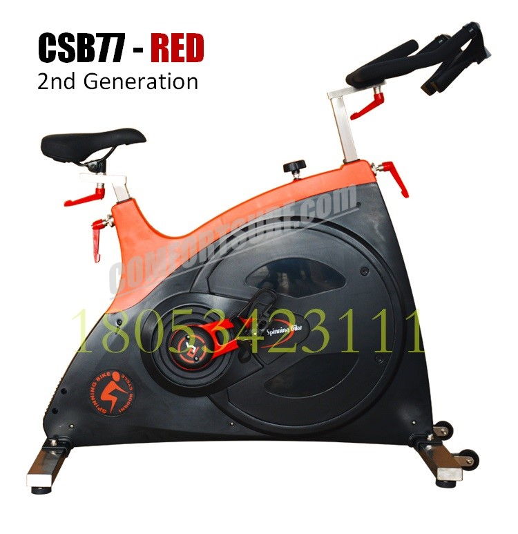 Commercial GYM Room Spinning Exercise Bike 23KG Flywheel, 68KG Stainless Steel Body Frame Multi Adjustable Stable Elegant Design Bicycle Exercise Bike