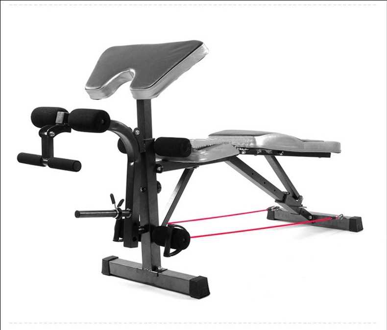 F1 Professional Multifunction Gym Fitness Sit Up Dumbbell FID Bicep Leg Curl Bench Chair