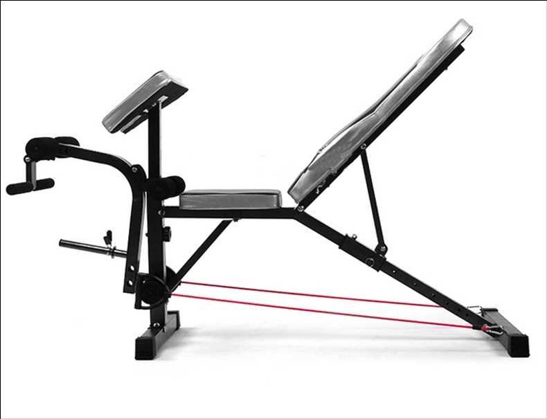 F1 Professional Multifunction Gym Fitness Sit Up Dumbbell FID Bicep Leg Curl Bench Chair