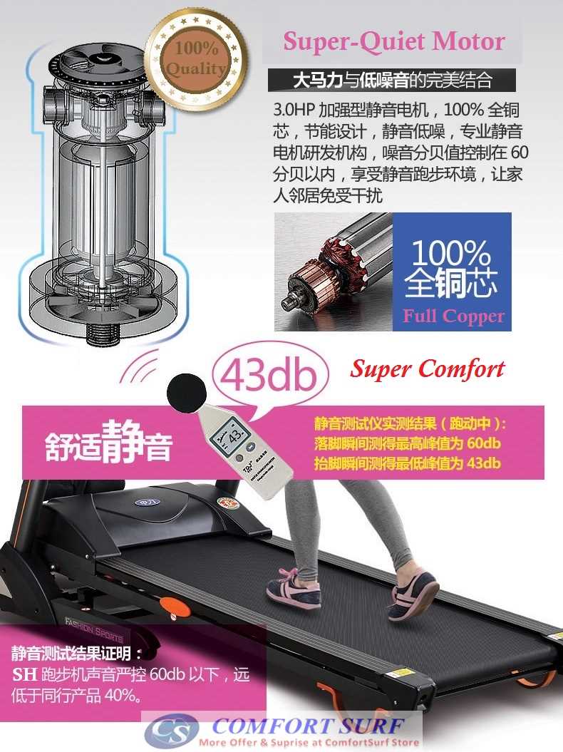 Genuine SuperHorse SH-388 Multifunction Treadmill 3.0HP With Electric Incline Decline Home Fitness Gym Running Walking Equipment