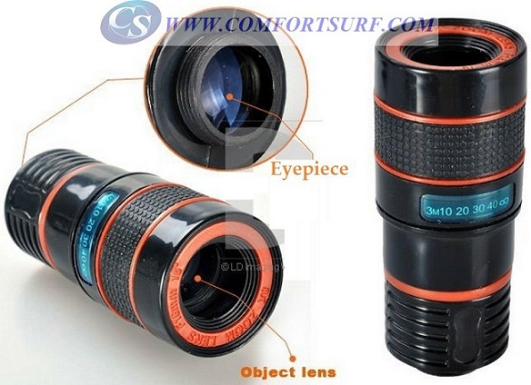 8x Zoom Detachable Optical Lens for Mobile Phone Telescope with Universal Holder