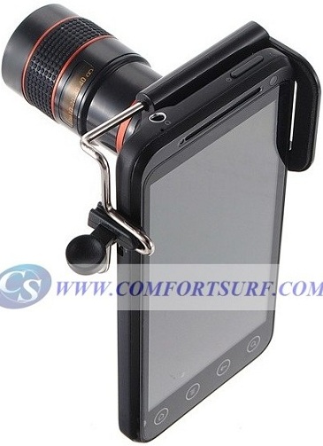 8x Zoom Detachable Optical Lens for Mobile Phone Telescope with Universal Holder