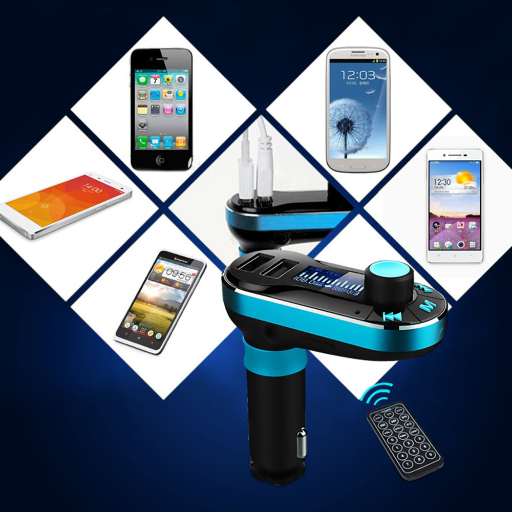 Wireless Bluetooth Car Kit MP3 Player FM Transmitter Modulator USB SD MMC LCD with Remote Control